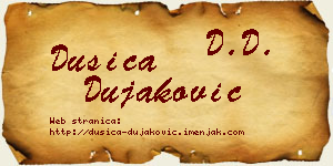 Dušica Dujaković vizit kartica